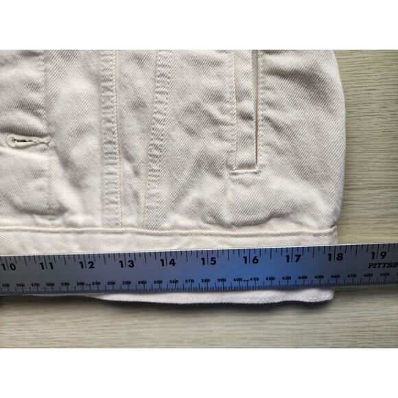 JACKET-JEAN-LEVI STRAUSS & CO.-Light Cream-Butterflies-Small Size-Classic-X-SML - Picture 14 of 16